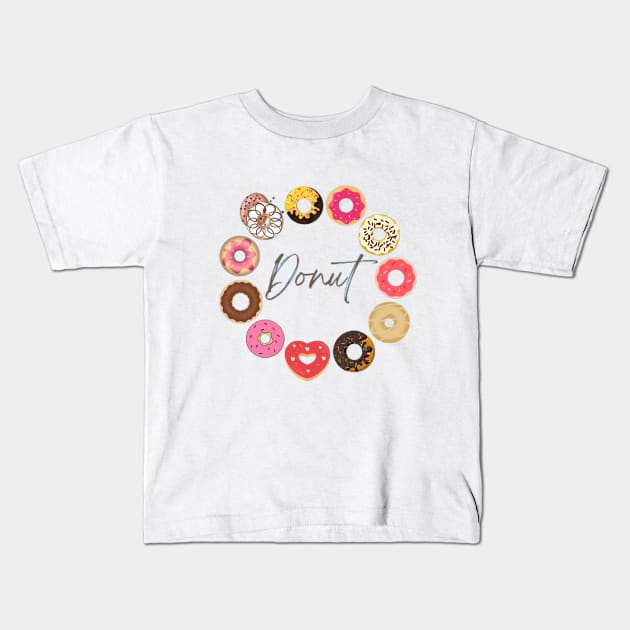 Donuts Collection Kids T-Shirt by GoodyL